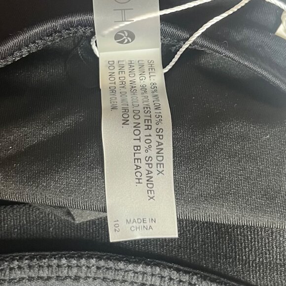 Holipick One-Piece Swimsuit Ruched Adjustable Straps Black Size Small New - Picture 7 of 8